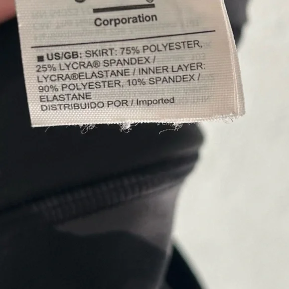 Athleta Girl Swing Skort Size Large Camo Black Gray Layered - Picture 6 of 6